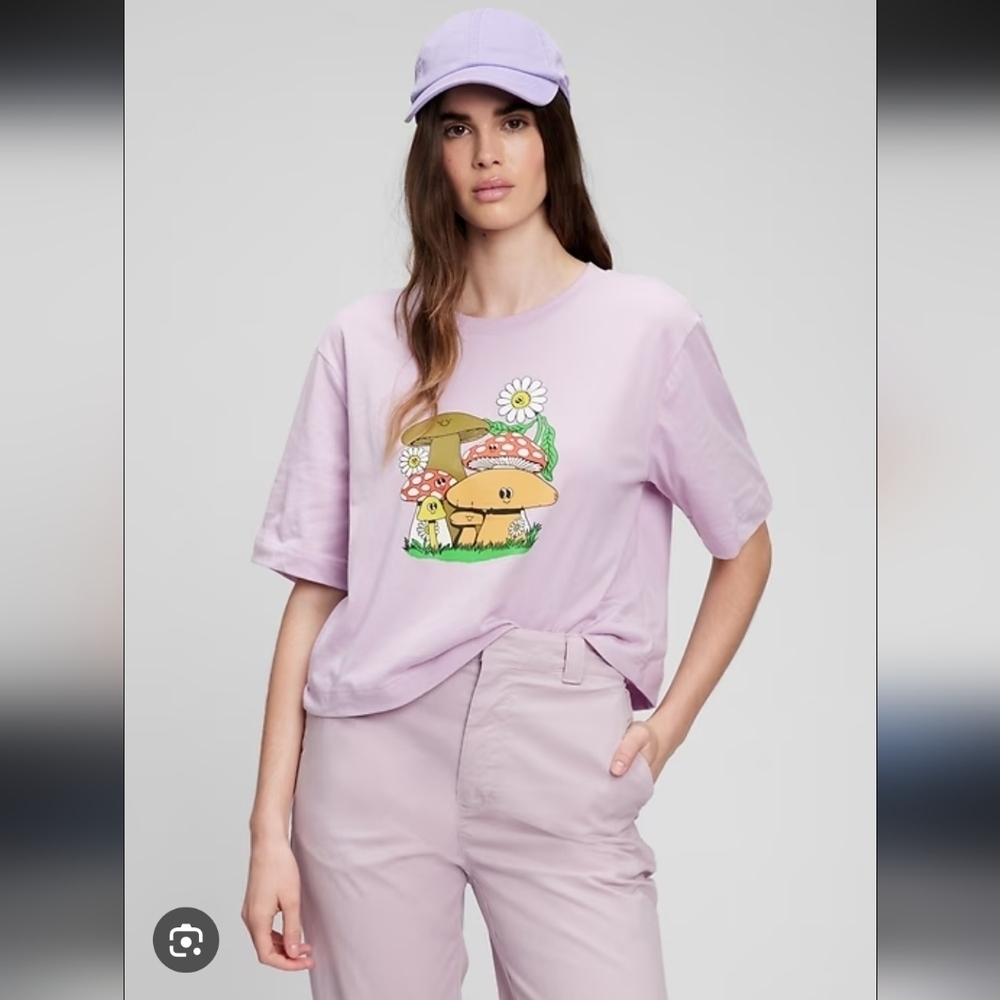 GAP x Lauren Martin Toadstool Mushroom Organic Cotton Tee